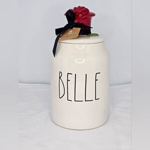 Belle Ceramic Jar with Red Lid
